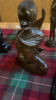 BOX WOODEN CARVED FIGURES - 6
