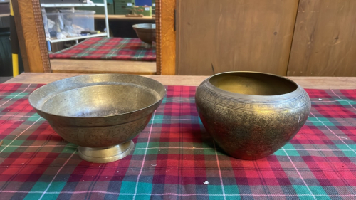 2 BRASS BOWLS