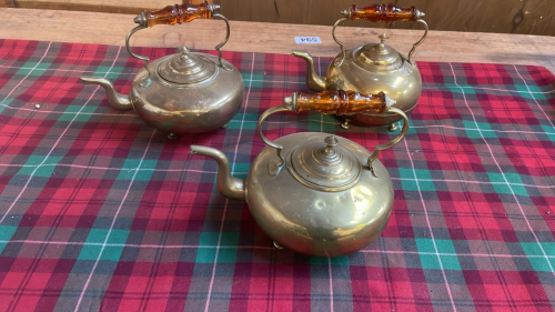 BOX 3 BRASS KETTLES