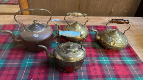 BOX 4 COPPER & BRASS KETTLES