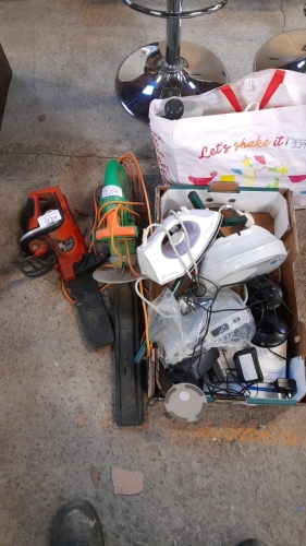 BOX MISC-HEDGE CUTTER CHAIN SAW ELECTRICAL ROBO COP ETC