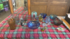 2 BOXES ASSORTED ART GLASS
