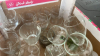 2 BOXES ASSORTED GLASSWARE METAL WARE & BAROMETER - 4