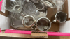 2 BOXES ASSORTED GLASSWARE METAL WARE & BAROMETER - 5