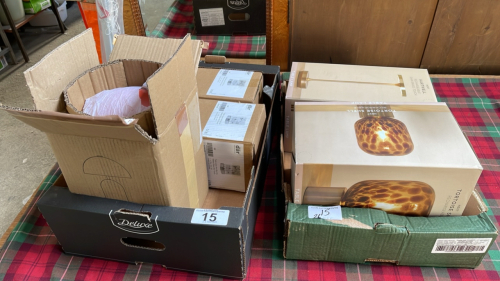 2 BOXES- 5 TABLE LAMPS