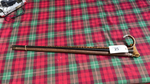 3 WALKING STICKS