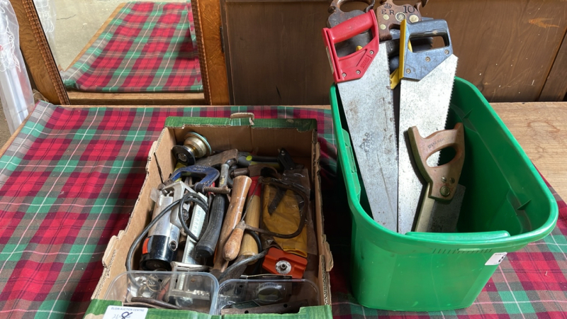 2 BOXES SAWS & TOOLS