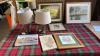 2 PICTURES & BOX-4 PICTURES & 2 LAMPS