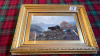 FRAMED OIL PAINTING CATTLE BY S PIKE