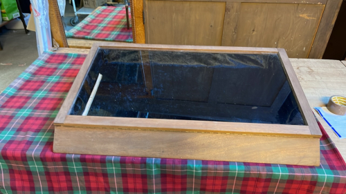 LARGE GLASS FRONTED DISPLAY CASE