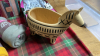 2 BOXES CANDLES BLANKETS PLANTER ETC - 7