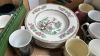 3 BOXES PART TEA SET PLATES BOWLS ETC - 3