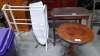 2 TABLES & TOWEL RACK