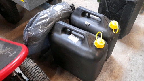 2 FUEL CANS & HOSE