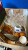 BOX GLASSWARE PEACOCKS ETC