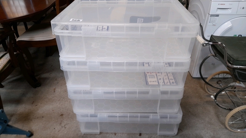 4 PLASTIC BOXES