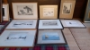 BOX SIGNED ETCHINGS+WC PAINTING