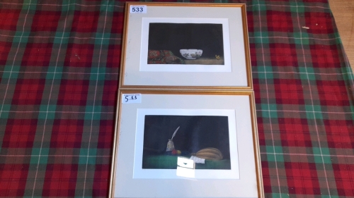 2 LTD EDT MEZZOTINTS TOMEO YOKOI