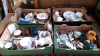 4 BOXES ASSORTED PLATES POTTERY ETC