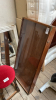 WOODEN DISPLAY CABINET & STOOL