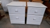 X2 WHITE BEDSIDE CABINETS - 2
