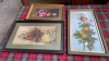 3 PICTIRES W/C & OIL - FRUITS & FLOWERS