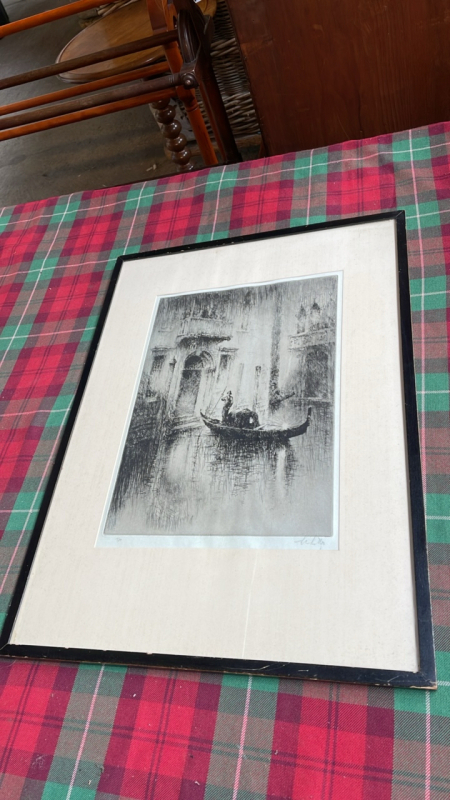GON DALIER ETCHING - SYDNEY MACKENZIE LITTON