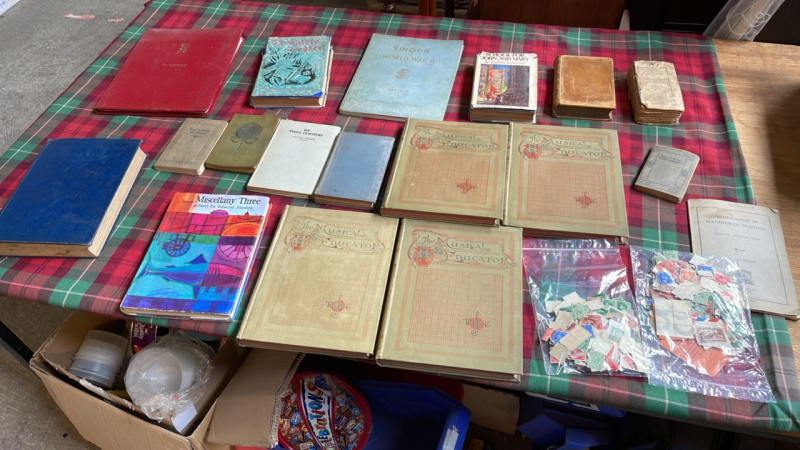 2 BOX BOOKS & STAMPS