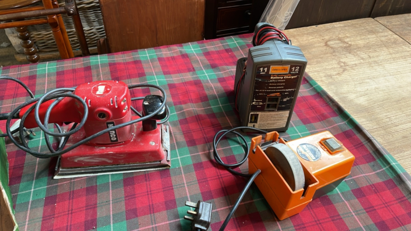 SANDER, BATTERY CHARGER ETC