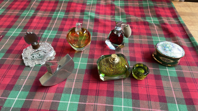 BOX PERFUME BOTTLES ETC