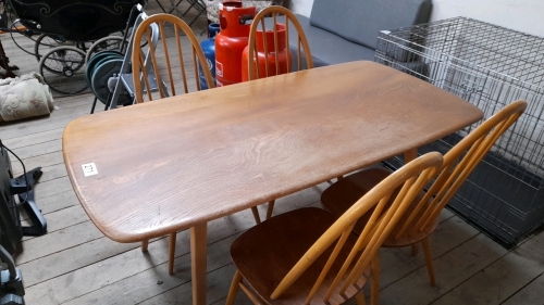 ERCOL TABLE & 4 CHAIRS
