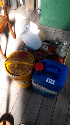 EMPTY DRUMS, CANS ETC