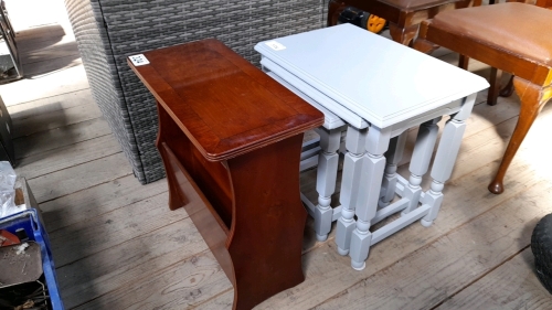 NEST OF TABLES & MAGAZINE RACK