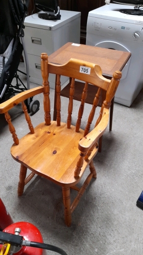 CHAIR & SMALL FOLD OVER TABLE