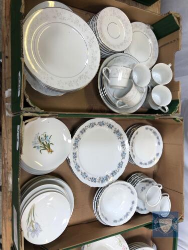 3 BOXES ASSORTED CHINA DISHES