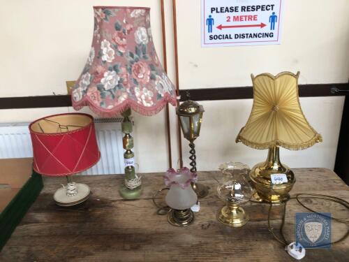 ASSORTED TABLE LAMPS ETC