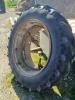 Pair 36" Dual Wheels with Clamps 13.6/R36 Tyres 20% Tread