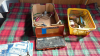2 BOXES ASSORTED TOOLS BOTTLES ETC