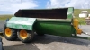 Fraser Muck Spreader. Twin Axle. Needs a back bearing.
