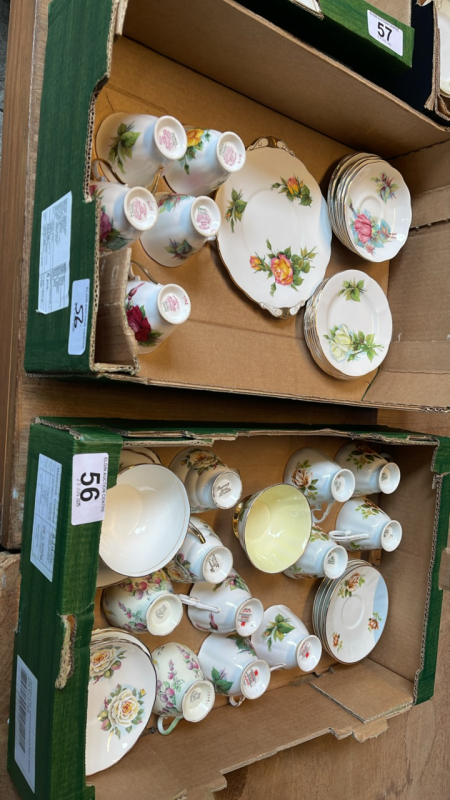 2 BOXES ASSORTED TEA CHINA