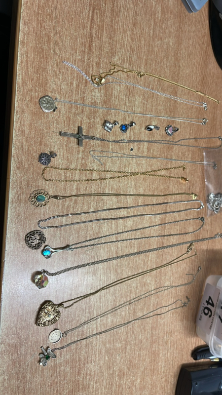 BOX NECKLACES & PENDANTS- SOME SILVER