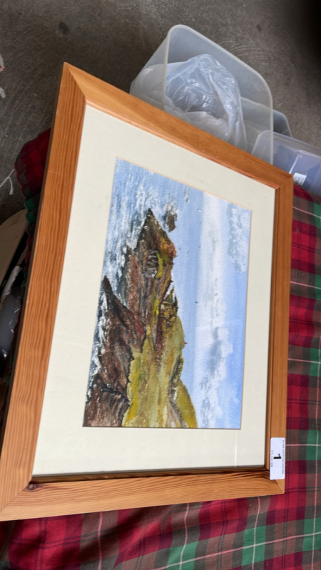 W C PAINTING-NORTHUMBRIAN COAST R WIGGINS
