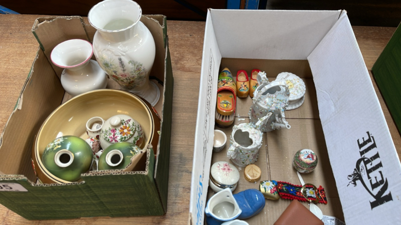 2 BOXES ASSORTED CHINA ETC