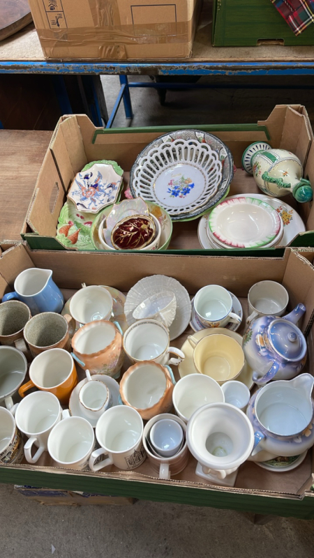2 BOXES ASSORTED CHINA ETC