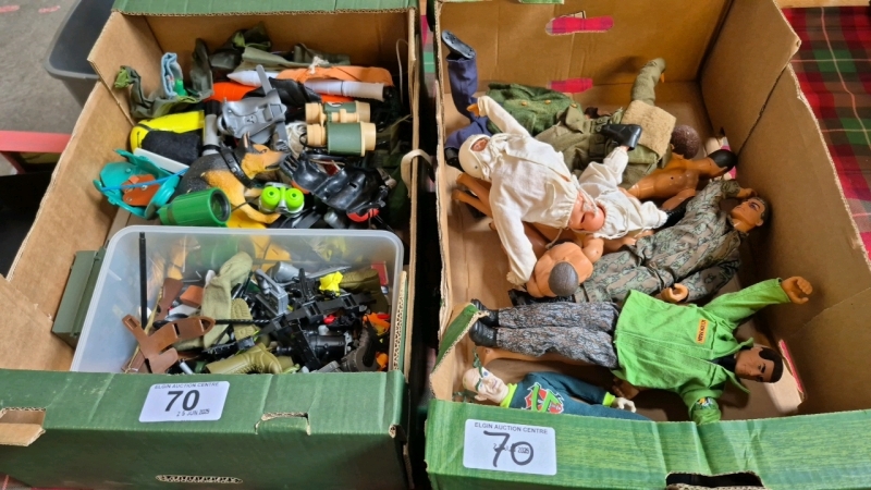 2 BOXES-ACTION MAN & ACCESSORIES ETC