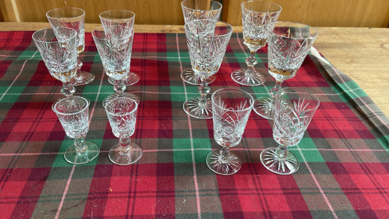 12 ASSORTED GLASSES