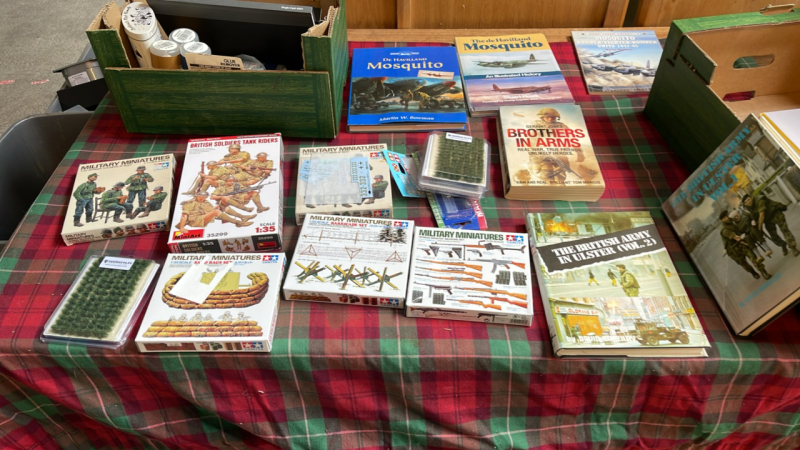2 BOXES MODEL MAKING ITEMS & ARMY / WAR BOOKS