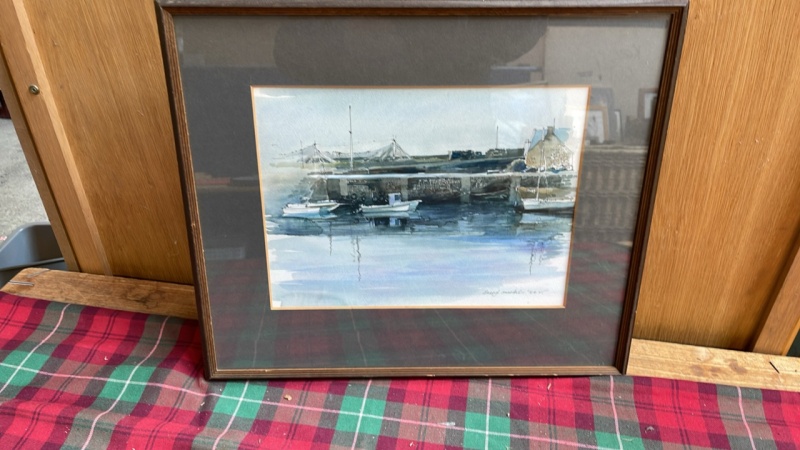 W/C PAINTING BOATS-DARRYL MACKIE