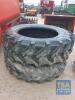 2 REAR TRACTOR TYRES 18.4 X 38