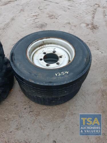 PAIR 245-70-17.5 WHEELS & TYRES